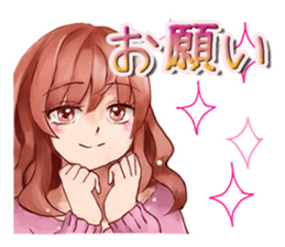 Sticker of the girl of the red hair sticker #10437815