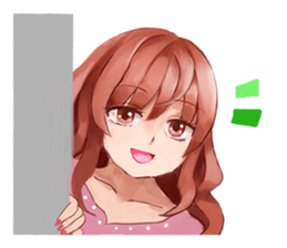 Sticker of the girl of the red hair sticker #10437820