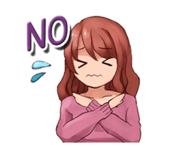 Sticker of the girl of the red hair sticker #10437821