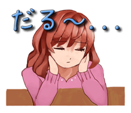 Sticker of the girl of the red hair sticker #10437822