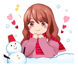 Sticker of the girl of the red hair sticker #10437825