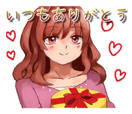 Sticker of the girl of the red hair sticker #10437826