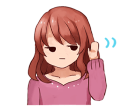 Sticker of the girl of the red hair sticker #10437827