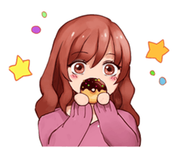 Sticker of the girl of the red hair sticker #10437829