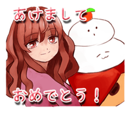 Sticker of the girl of the red hair sticker #10437830