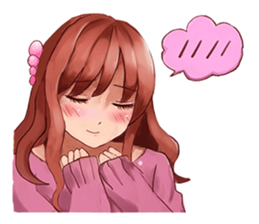 Sticker of the girl of the red hair sticker #10437831