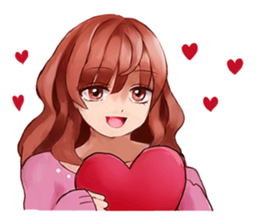 Sticker of the girl of the red hair sticker #10437832