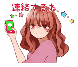 Sticker of the girl of the red hair sticker #10437834