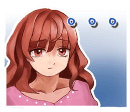 Sticker of the girl of the red hair sticker #10437837