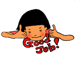 Japanese girl bobbed hair "U-tatan"2 sticker #10438250