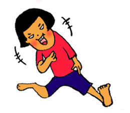 Japanese girl bobbed hair "U-tatan"2 sticker #10438273