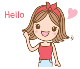 Lily happy Girl (eng) sticker #10439200