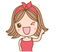Lily happy Girl (eng) sticker #10439225