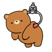ooh aah bear sticker #10439447