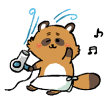 tanuki and fox sticker #10442125