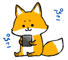 tanuki and fox sticker #10442142