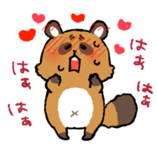 tanuki and fox sticker #10442154