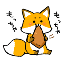 tanuki and fox sticker #10442158