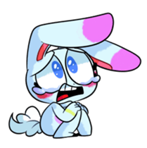 Rabbit and horse ish animal stickers 2 sticker #10442287