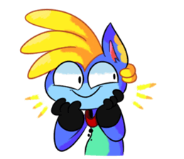 Rabbit and horse ish animal stickers 2 sticker #10442309