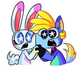 Rabbit and horse ish animal stickers 2 sticker #10442314