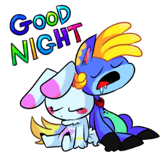 Rabbit and horse ish animal stickers 2 sticker #10442317