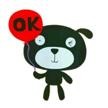 Black Dog Poppe-chan sticker #10442601