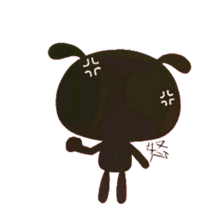 Black Dog Poppe-chan sticker #10442623