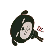 Black Dog Poppe-chan sticker #10442631