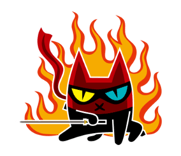 Black Cat Ninja sticker #10442757