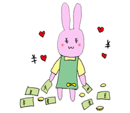 Kawaii wife Rabbit sticker #10442764