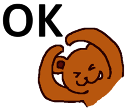 Big Font Brown Bear Chuck sticker #10443442