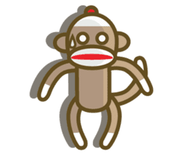 Mr Sock Monkey's Happy life 2 sticker #10443691