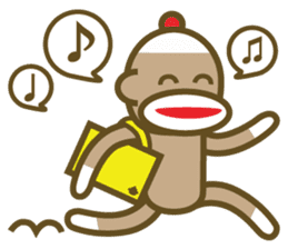 Mr Sock Monkey's Happy life 2 sticker #10443700