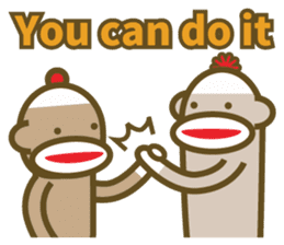 Mr Sock Monkey's Happy life 2 sticker #10443701