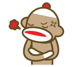 Mr Sock Monkey's Happy life 2 sticker #10443706