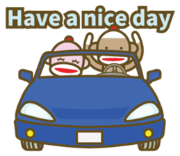 Mr Sock Monkey's Happy life 2 sticker #10443715