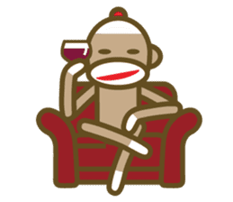 Mr Sock Monkey's Happy life 2 sticker #10443716