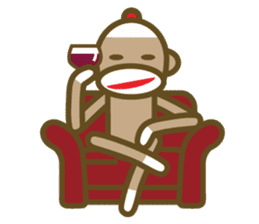 Mr Sock Monkey's Happy life 2 sticker #10443716