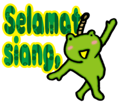 Easy Indonesian language (frog samurai) sticker #10444688