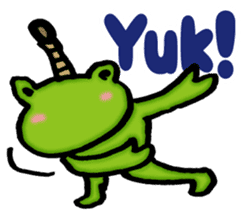 Easy Indonesian language (frog samurai) sticker #10444690