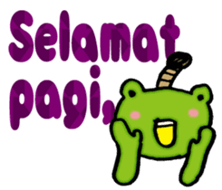 Easy Indonesian language (frog samurai) sticker #10444712