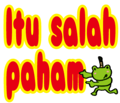 Easy Indonesian language (frog samurai) sticker #10444716