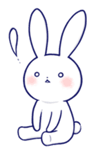 The rabbit get lonely easily 5 (English) sticker #10445325