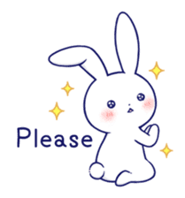 The rabbit get lonely easily 5 (English) sticker #10445326