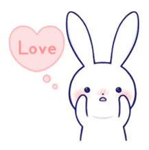 The rabbit get lonely easily 5 (English) sticker #10445327