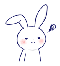 The rabbit get lonely easily 5 (English) sticker #10445331