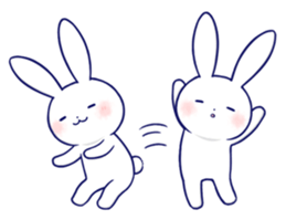 The rabbit get lonely easily 5 (English) sticker #10445334