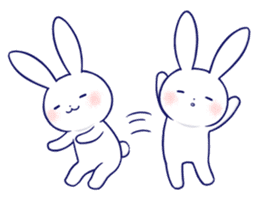 The rabbit get lonely easily 5 (English) sticker #10445334