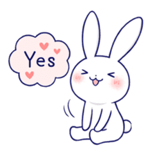 The rabbit get lonely easily 5 (English) sticker #10445337